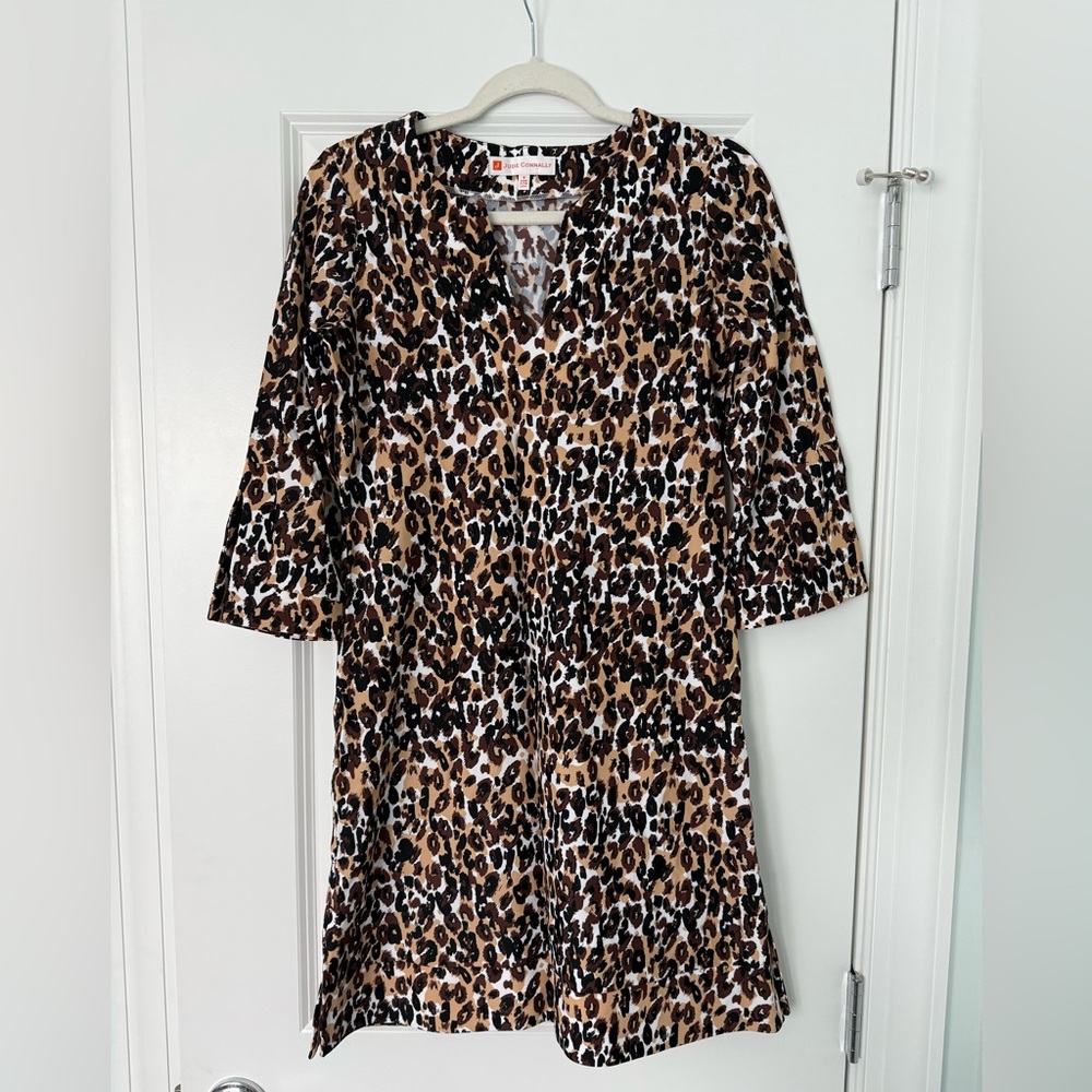 Jude Connally Kerry Dress Leopard Print Size Small